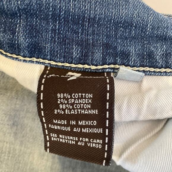 7FAMK Austyn Relaxed Fit Distressed Straight Leg Men’s Jeans Sz 33 Cotton - Picture 9 of 16